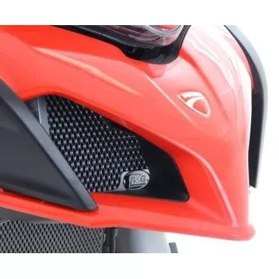 R&G Racing Red Oil Cooler Guard For 2016-2018 Ducati Multistrada 1200 Enduro