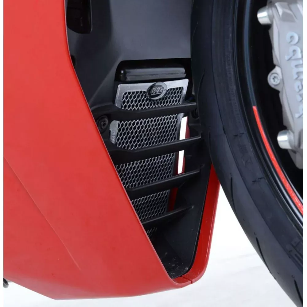 R&G Racing Silver Oil Cooler Guard For 2017-2024 Ducati Super Sport S