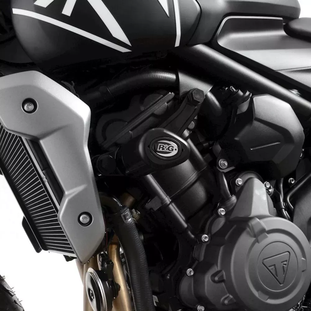 R&G Racing White Aero Style Crash Protection Bobbins For 2021-2024 Triumph Trident 660