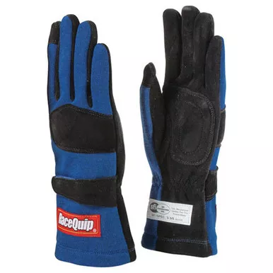 Racequip Gloves Double Layer Large Blue SFI 355025