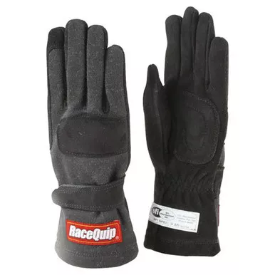 Racequip Gloves Double Layer Medium Black SFI 355003