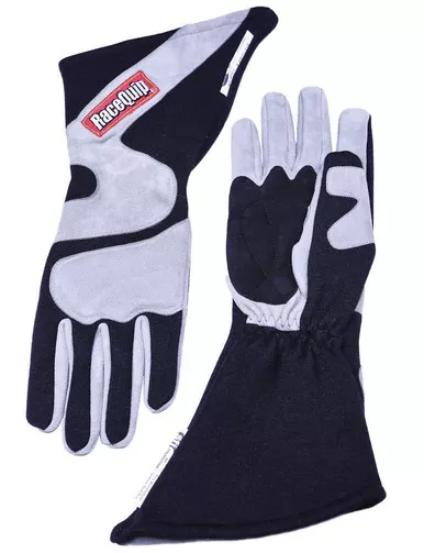 Racequip Gloves Outseam Black/ Gray Medium SFI-5 358603