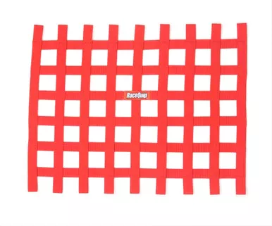 Racequip Ribbon Window Net Red Non-SFI 721015
