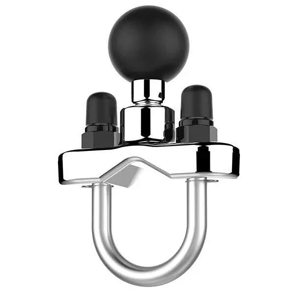 RAM Mounts Chrome Handlebar U-Bolt Base For Rails (RAM-B-231-1CHU)