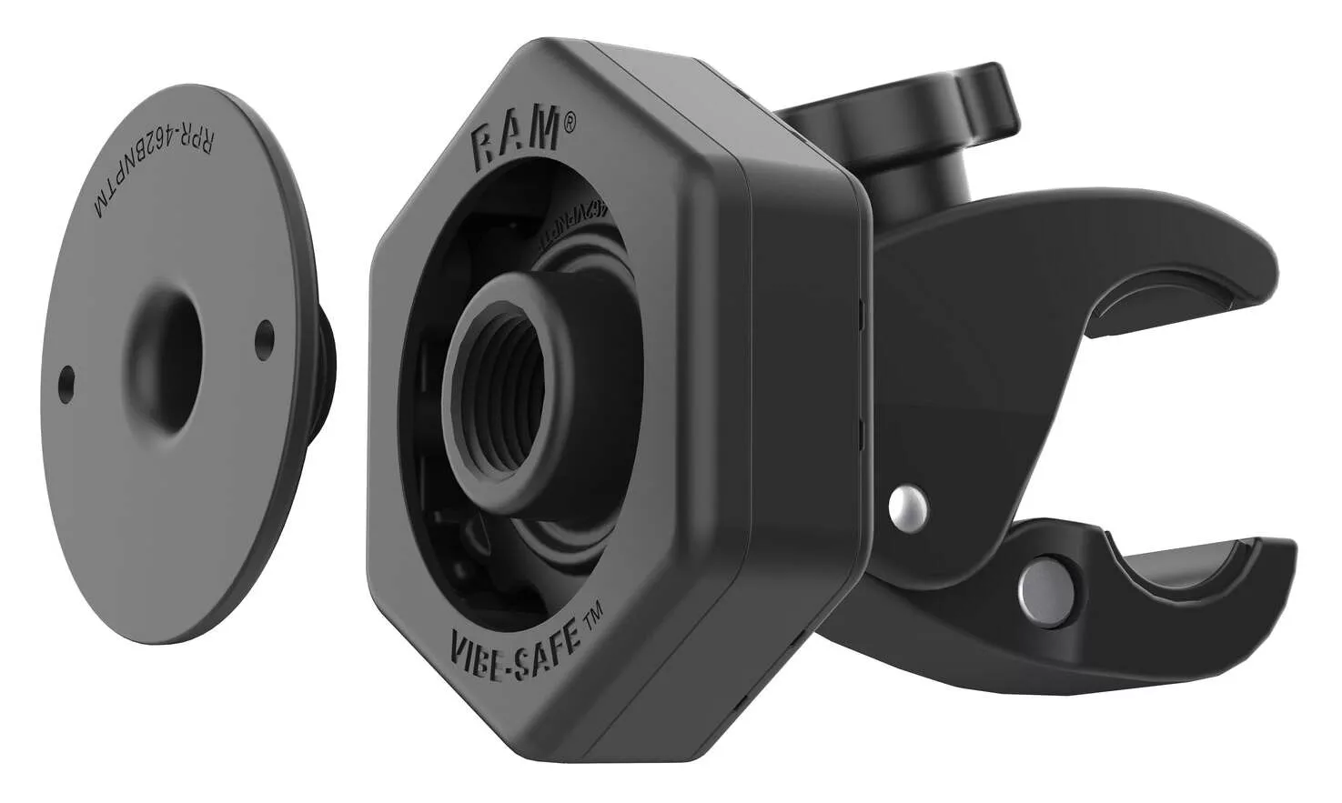 RAM Mounts Tough Claw Small Clamp Base with Vibe Safe Adapter