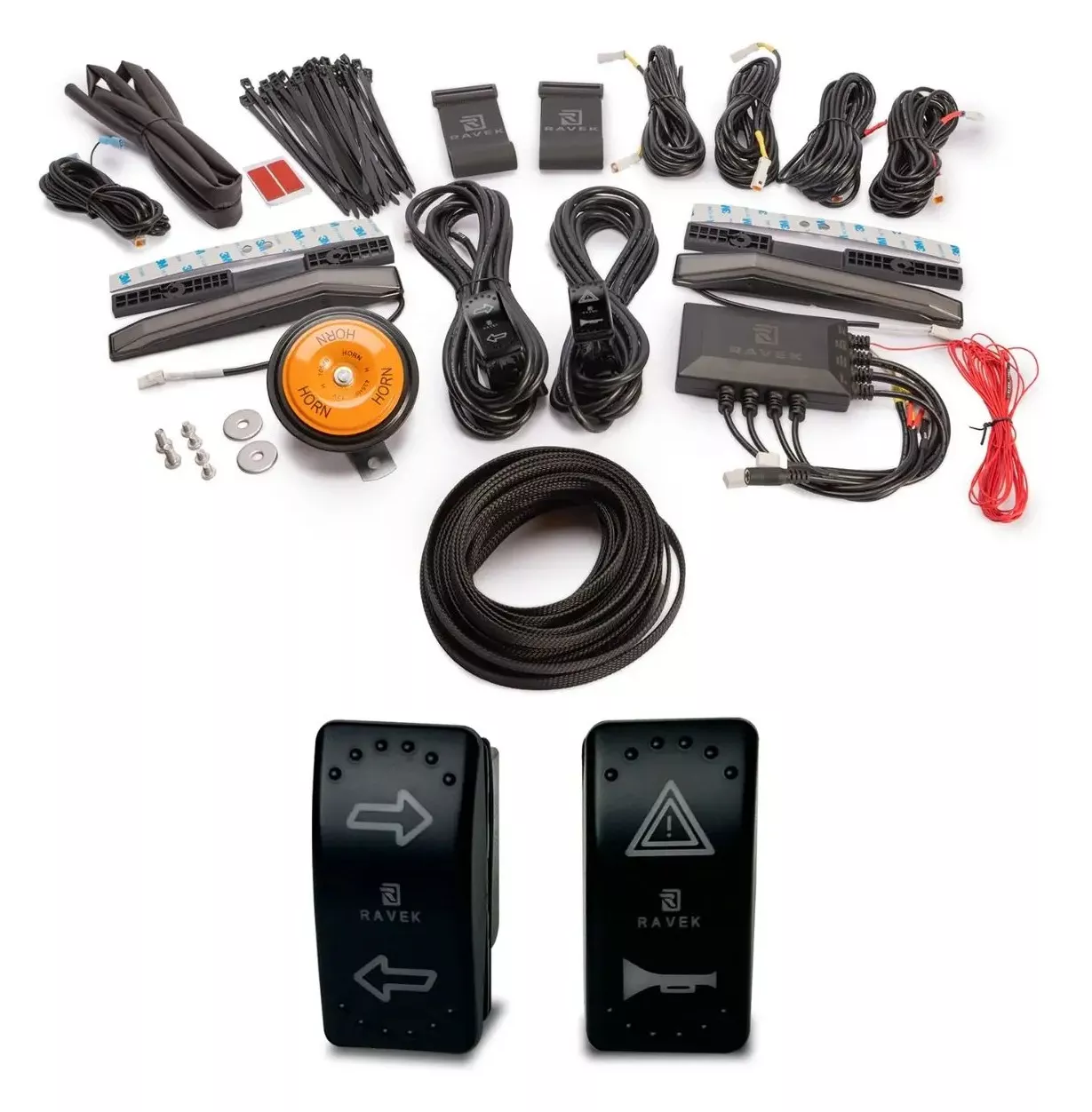 Ravek Auto-Cancel Turn Signal Kit w/White Running Lights Yamaha Wolverine X4 2020-2024