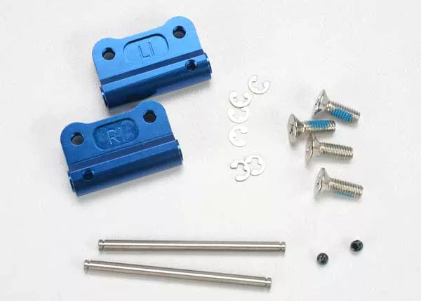 Rear Suspension Arm Mounts (Blue-Anodized 6061-T6 Aluminum)(+/- 1-Degree)