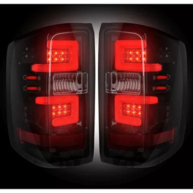 Recon 264297BK OLED Tail Lights Running Lights Smoked Lens fits 16-19 Chevy/GMC