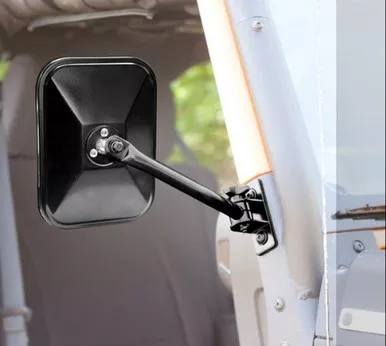 Rectangular Black Quick Release Mirror for Jeep Wrangler TJ JK 1997-18 11025.13