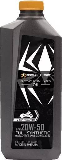 Rekluse Racing Full Syn Primary V-Twin 20W50 1 Lt - RMS-1099003
