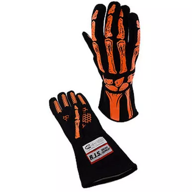 RJS Double Layer Orange Skeleton Gloves X-Large 600090155