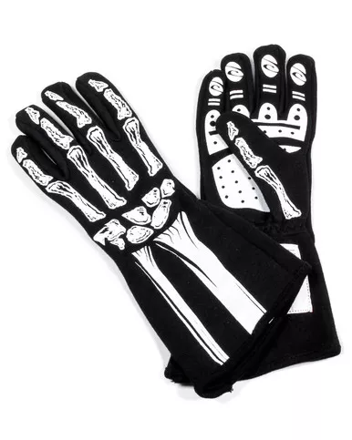 RJS Double Layer White Skeleton Gloves XX-Large 600080140