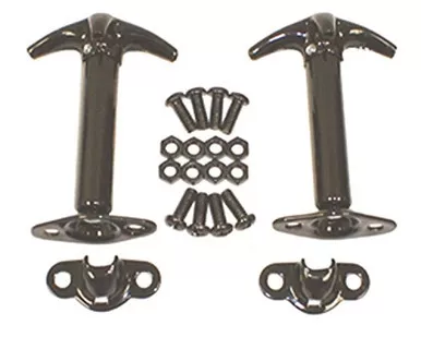 Rugged Ridge 11210.01 Black Hood Catch - Pair