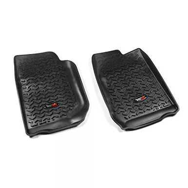 Rugged Ridge 12920.01 Black Front Row Floor Liners for Jeep Wrangler JK/JKU