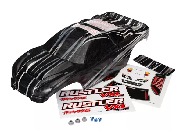 Rustler VXL ProGraphix Body, Decal Sheet, Wing & Hardware