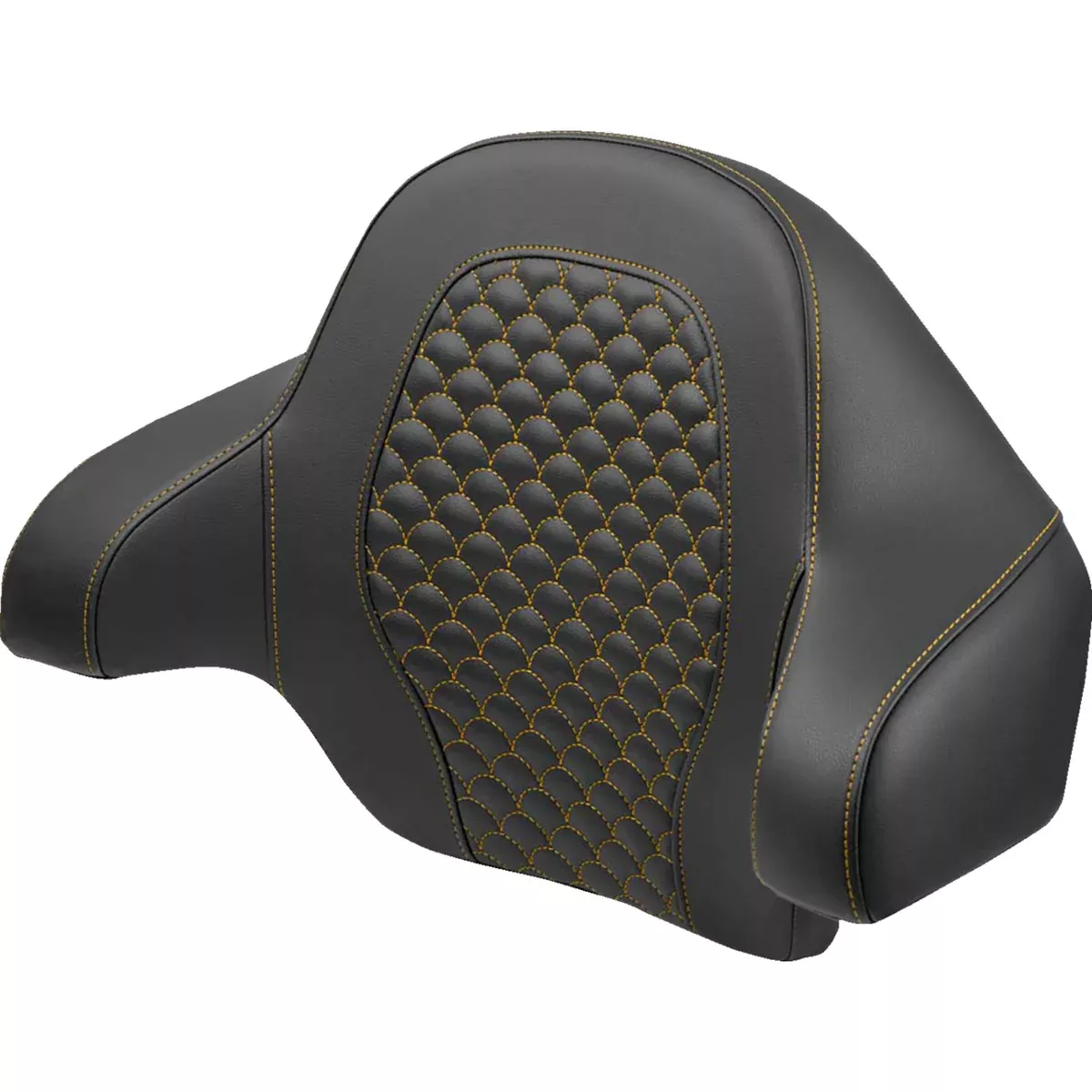 Saddlemen Dragon Scale Tour Pak Backrest Pad Gold Stitch – 814-07-15507