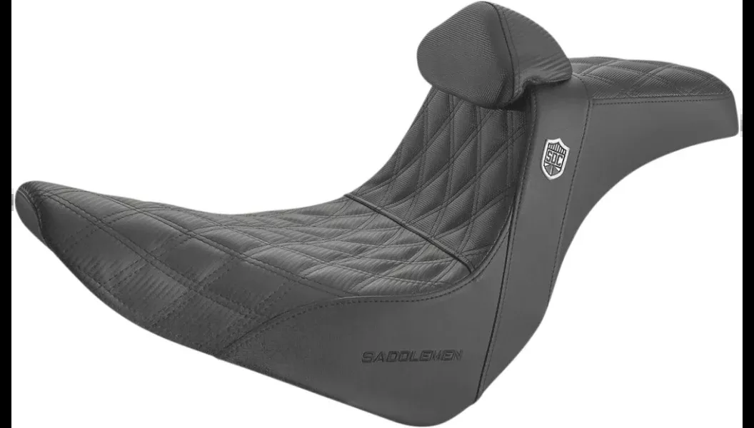 Saddlemen Pro SDC Performance Gripper Seat W/ Driver's Backrest Harley 18-22 Softail
