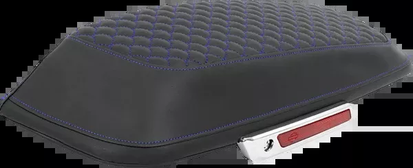 Saddlemen Saddlebag Lid Covers – Dragon Scale – Blue Stitch – FLH/FLT ’14-’25