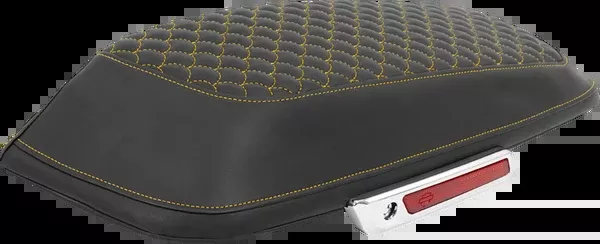Saddlemen Saddlebag Lid Covers – Dragon Scale – Gold Stitch – FLH/FLT ’14-’25