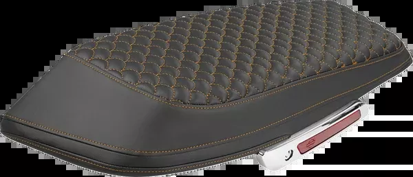 Saddlemen Saddlebag Lid Covers - Dragon Scale - Orange Stitch - FLH/FLT '23-'25