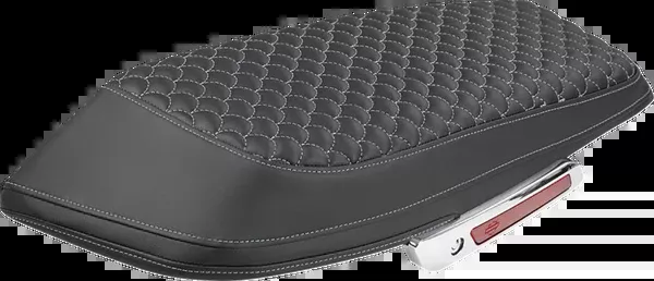 Saddlemen Saddlebag Lid Covers - Dragon Scale - Silver Stitch - FLH/FLT '23-'25
