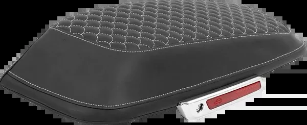 Saddlemen Saddlebag Lid Covers – Dragon Scale – White Stitch – FLH/FLT ’14-’25