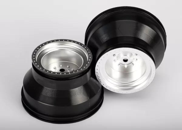 Satin Chrome Wheels, Dual Profile (2.0" outer, 3.0" inner) (2WD Electric Rear) (2)