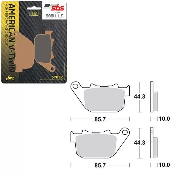 SBS High Performance & No Dust Sinter Rear Brake Pad (6560808108)