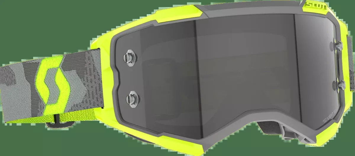 Scott Fury Goggles Light Grey/Neon Yellow Light Sensitive Grey Works