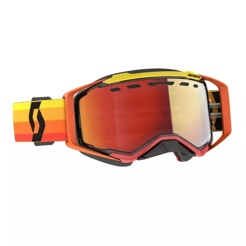 Scott Prospect Snowmobile Goggles (Orange/Yellow Red Chrome)