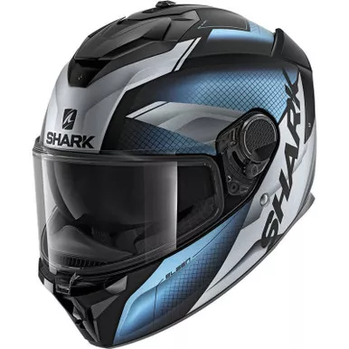Shark Spartan GT Elgen Matte Black-Silver-Silver Helmet