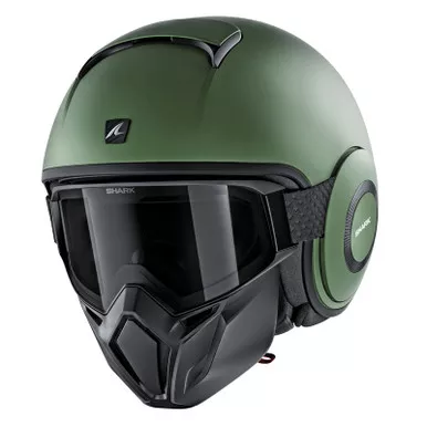 Shark Street Drak Blank Matte Green Helmet