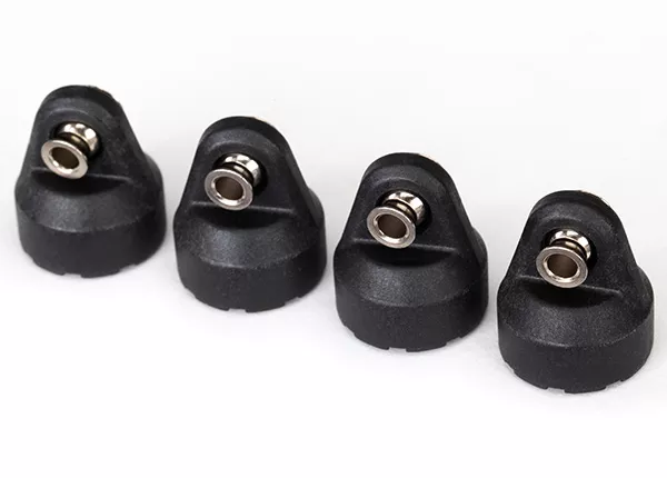 Shock Caps (Black) (4) (Assembled w/ Hollow Balls)