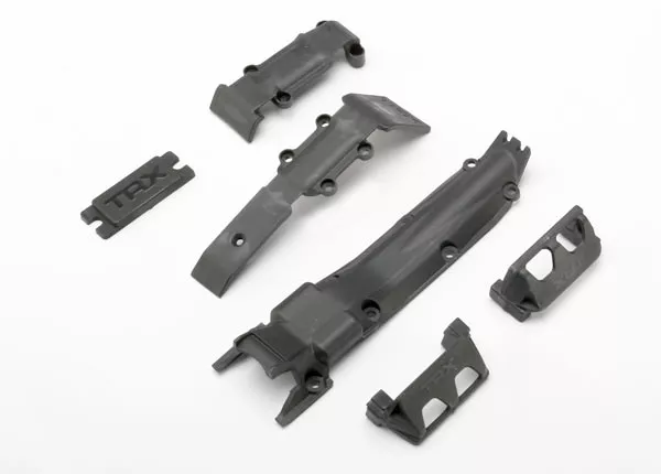 Skidplate Set, Front (1)/ Rear (1)/ Transmission (1)/ Steering Servo Guards (2) / Steering Servo Cover Plate (1)
