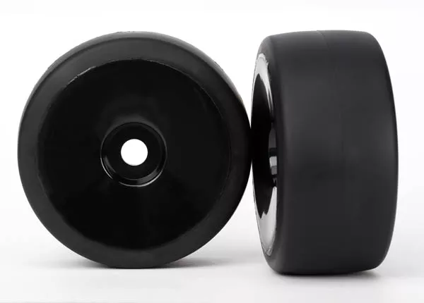 Slick Tires on Black, Dished Wheels with Foam Inserts (S1 Compound)(Rear)(2)