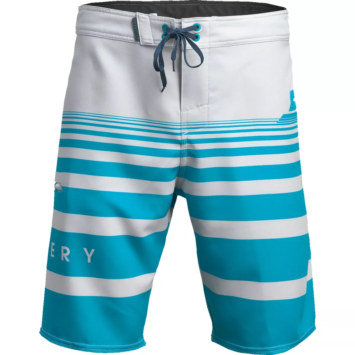 SLIPPERY Glide Board Shorts Gray/Aqua - US