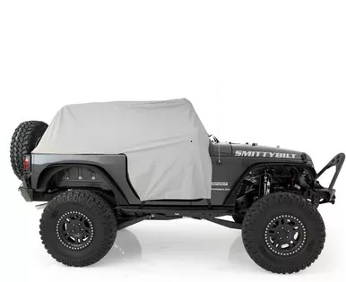 Smittybilt 1068 Gray Water-Resistant Cab Cover with Door Flap