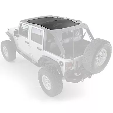 Smittybilt 95500 Cloak Extended Mesh Shade Top For 2007-2018 4Dr Jeep Wrangler