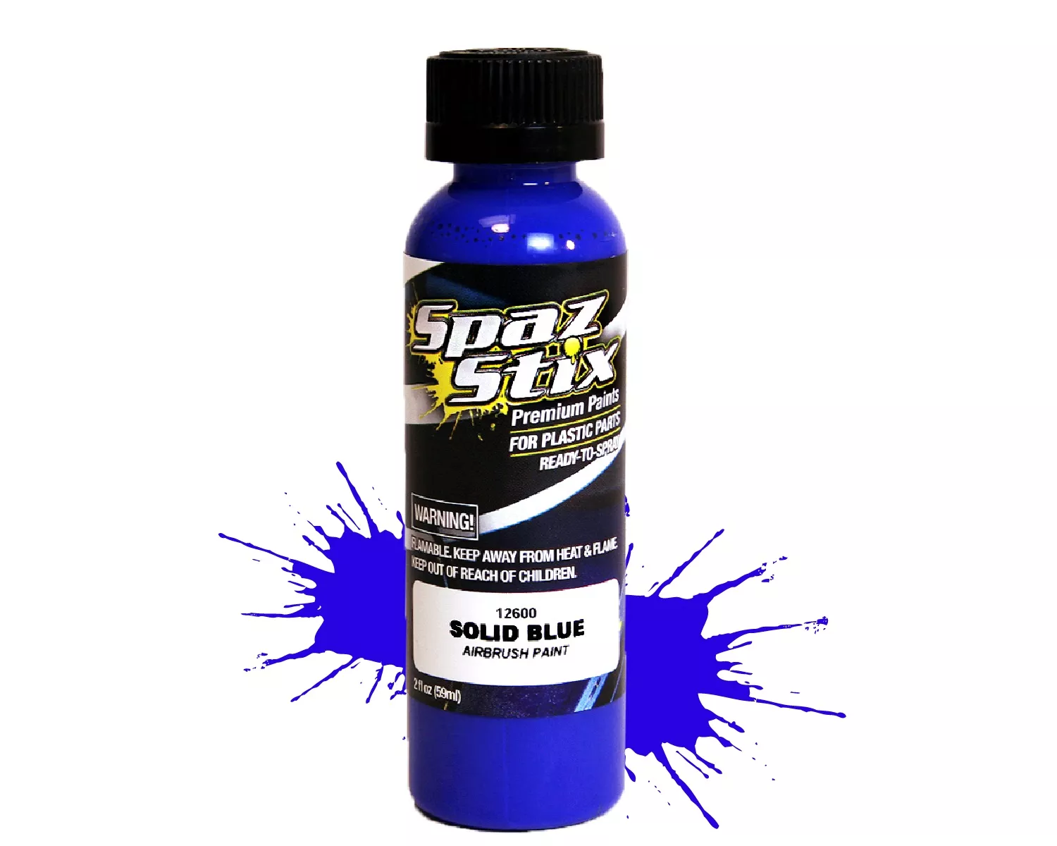 Solid Blue Airbrush Ready Paint, 2oz Bottle