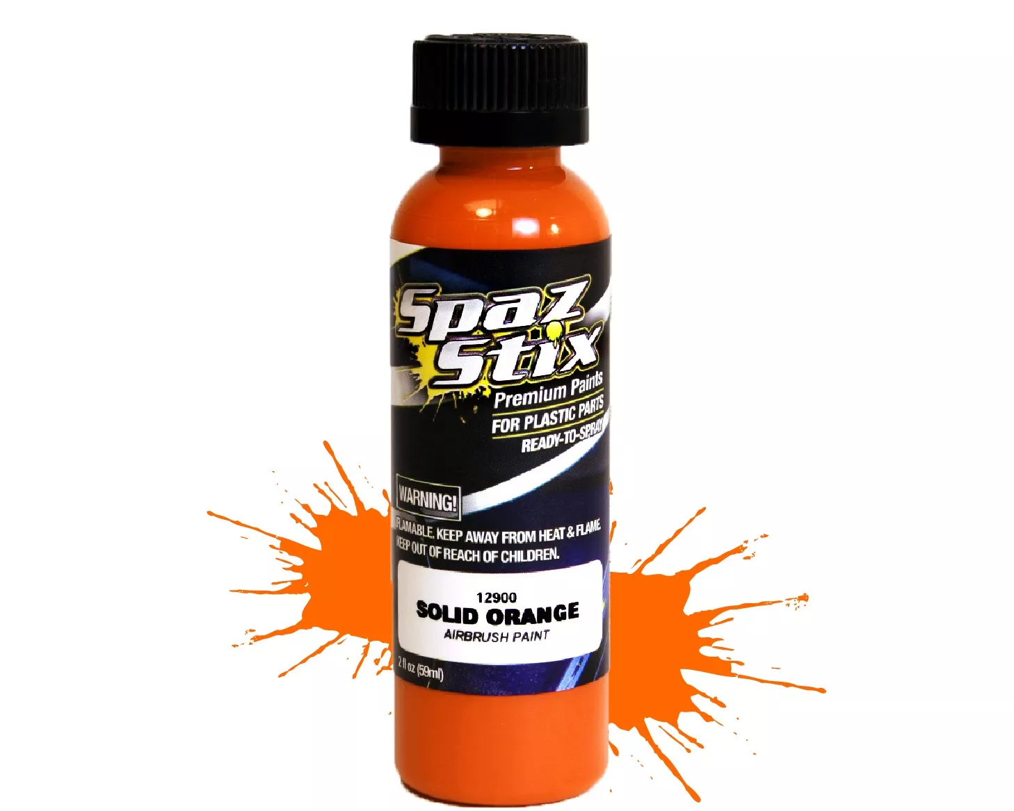 Solid Orange Airbrush Ready Paint, 2oz Bottle