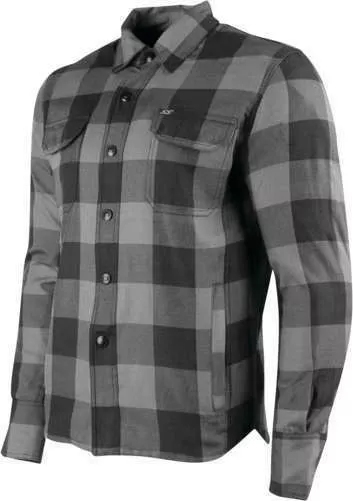 Speed and Strength True Grit Grey Black Mens Armored Moto Shirt