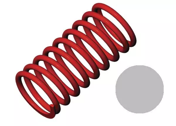 Spring, Shock (Red) (GTR) (4.9 Rate Silver) (Std. Front 120mm) (1 Pair)