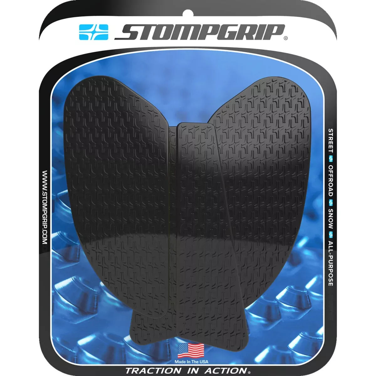 STOMPGRIP 4320-2686 55-14-0201B Icon Profile Traction Pad Tank Grips Traction Pad Tank Grips - Icon - Black - Z H2