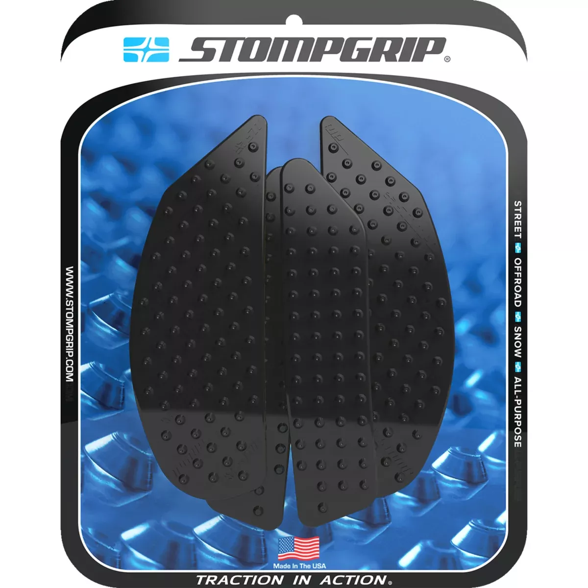 STOMPGRIP 4320-2754 55-10-0203B Volcano Profile Traction Pad Tank Grips Traction Pad Tank Grips - Volcano - Black - MT-10