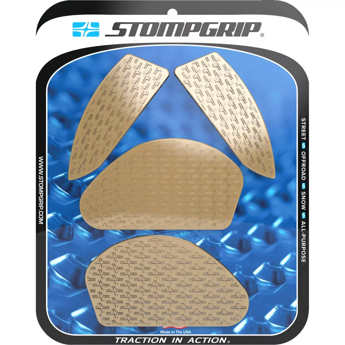 STOMPGRIP 4320-2816 55-14-0205C Icon Profile Traction Pad Tank Grips Traction Pad Tank Grips - Icon - Clear - MT-03
