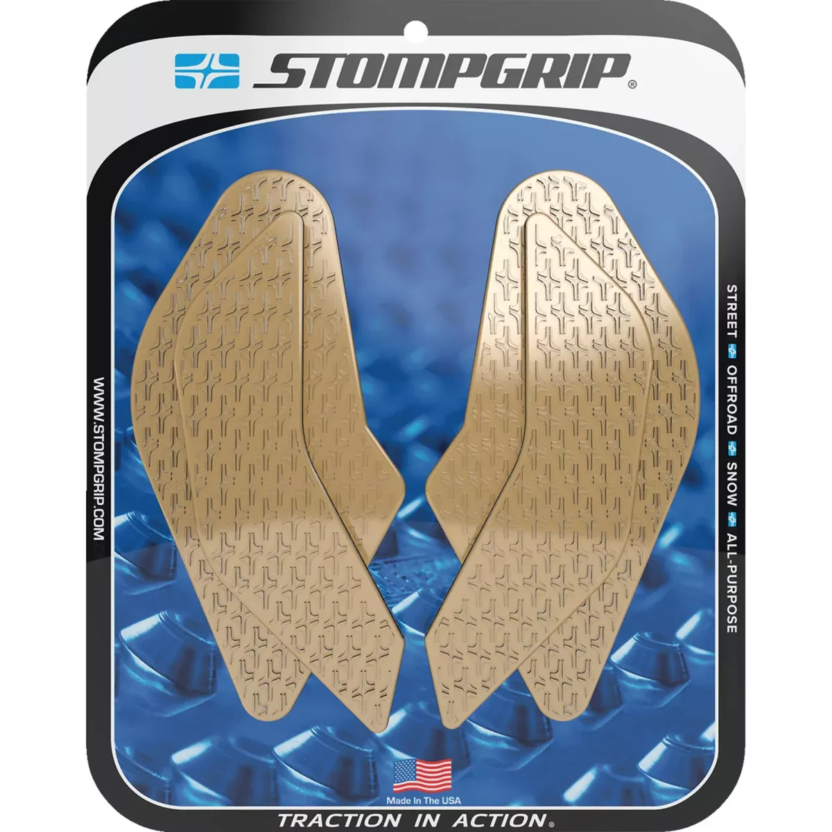 STOMPGRIP 4320-2820 55-14-0210C Icon Profile Traction Pad Tank Grips Traction Pad Tank Grips - Icon - Clear - GSX-8R/S