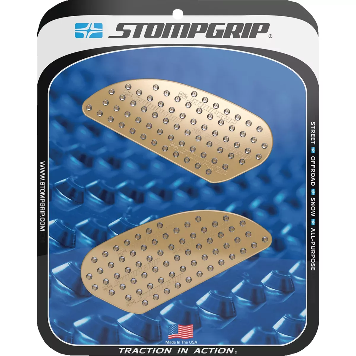 STOMPGRIP 4320-2826 50-10-0007C Volcano Profile Traction Pad Tank Grips Traction Pad Tank Grip - Volcano - Clear - Scrambler
