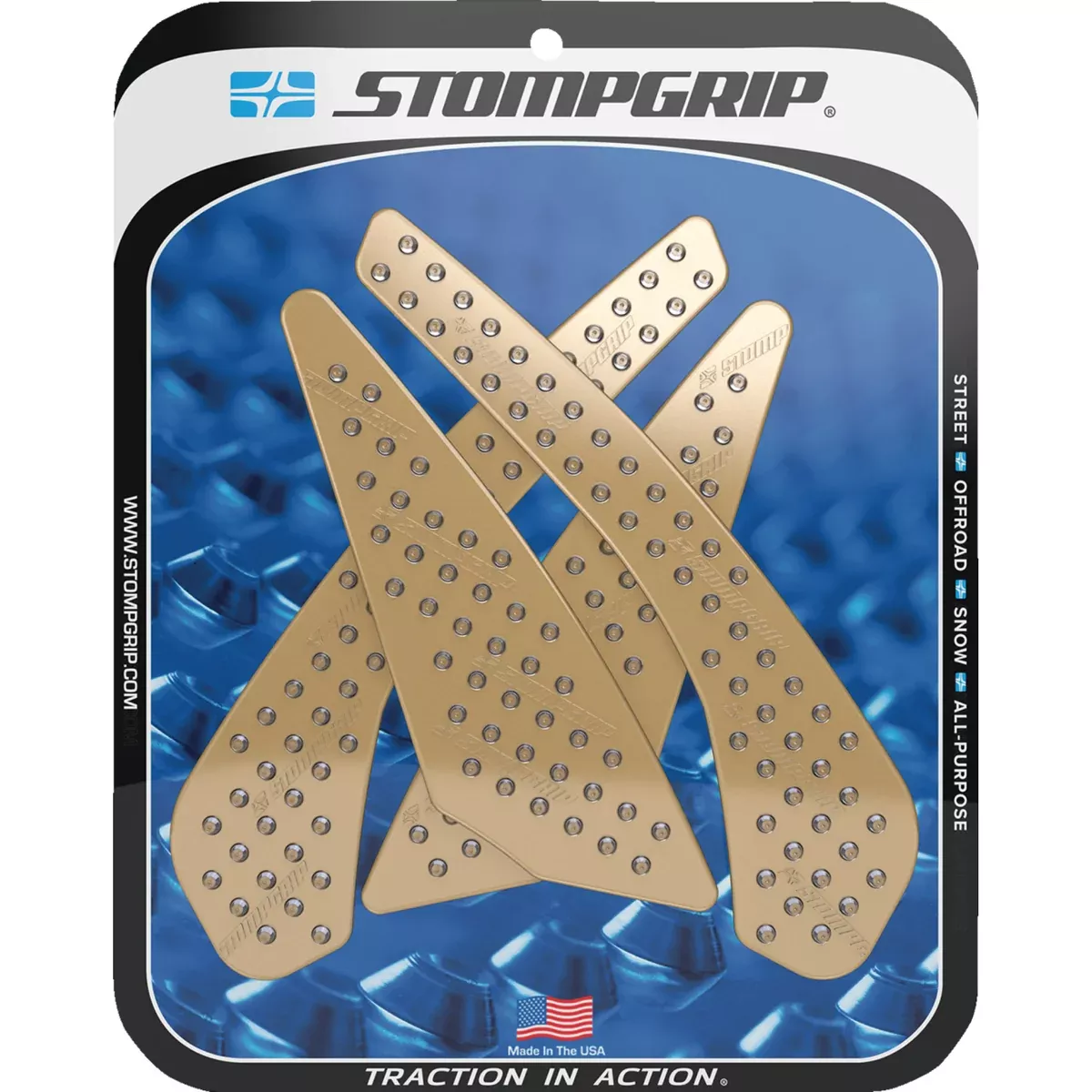 STOMPGRIP 4320-2851 55-10-0151C Volcano Profile Traction Pad Tank Grips Traction Pad Tank Grips - Volcano - Clear - GSX-S 750/Z
