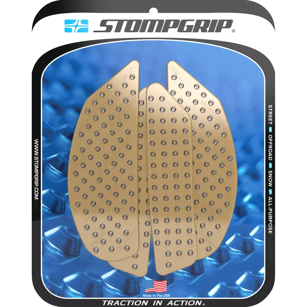 STOMPGRIP 4320-2882 55-10-0203C Volcano Profile Traction Pad Tank Grips Traction Pad Tank Grips - Volcano - Clear - MT-10