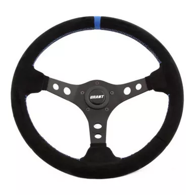 Suede Racing Steering Wheel w/Center Marker 696
